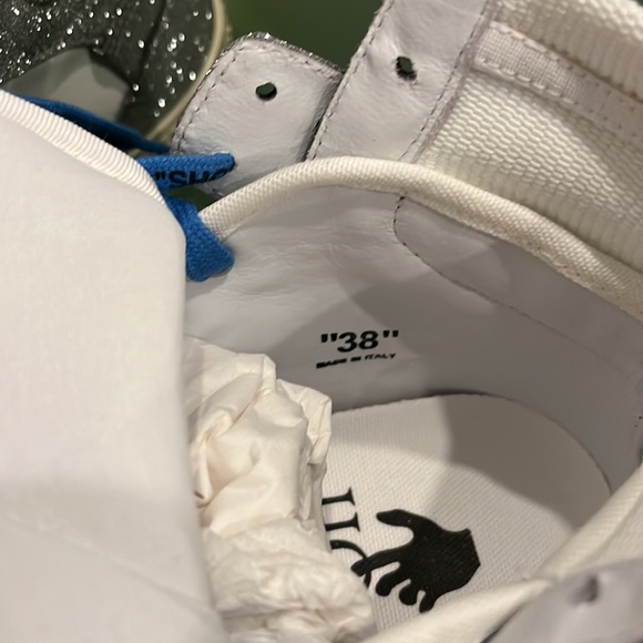 GLITTER OFF-WHITE HIGH TOP SNEAKERS - Picture 10 of 15